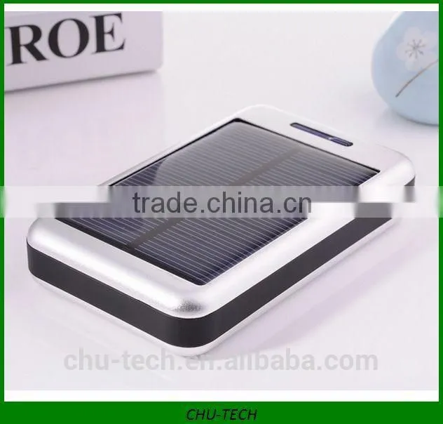 Dual USB output 10000mah solar charger for iphone ipad PSP samsung