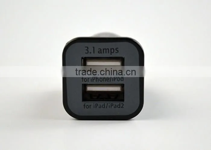 Hot sale 5V 3.1A Double USB car charger Micro Auto Universal Dual 2 Port USB Car Charger