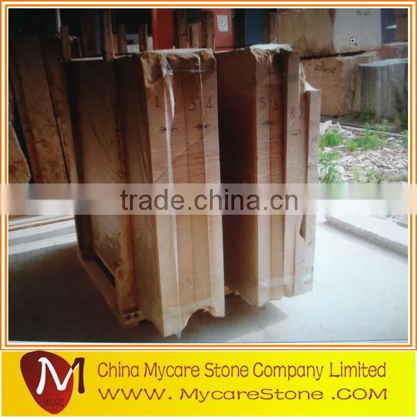 Polished sandstone paving