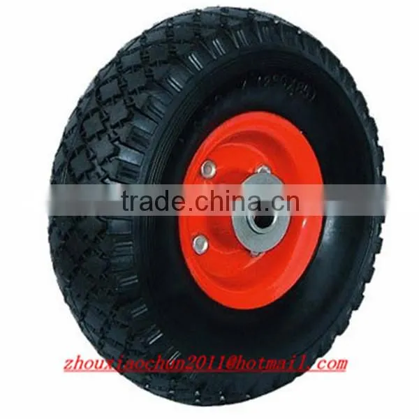Small rubber wheel 10inch hand trolley wheel