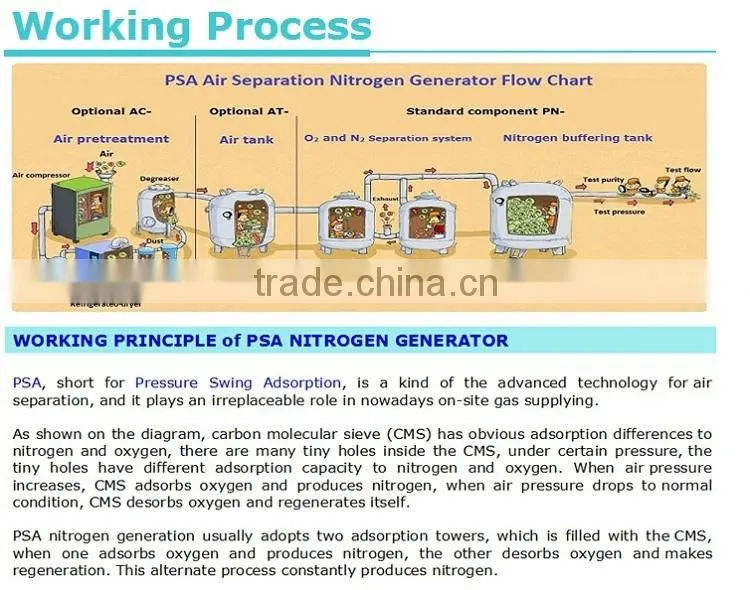 AIR SEPARATION PSA NITROGEN GAS GENERATOR FOR SALE