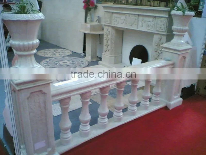 Marble stone balcony balustrade with good quality