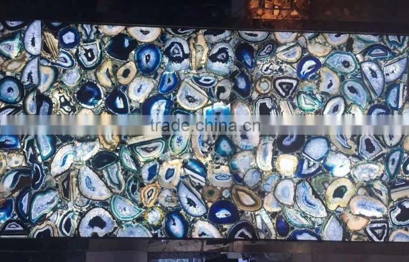 Blue faux marble blocks wall panels for sale