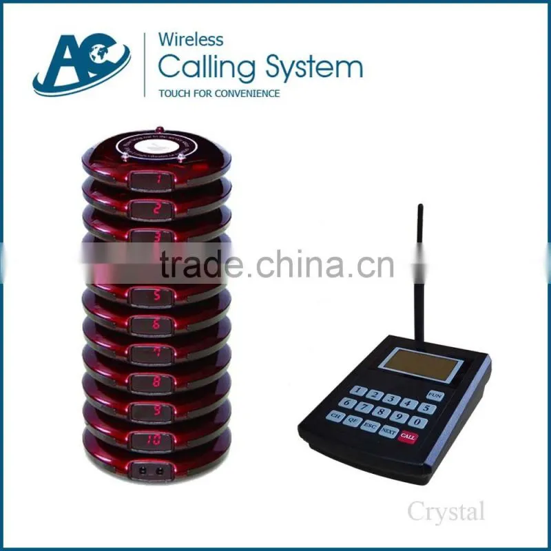 waiter restaurant wireless paging system, waiter service call bell button pager, waiter service call pager