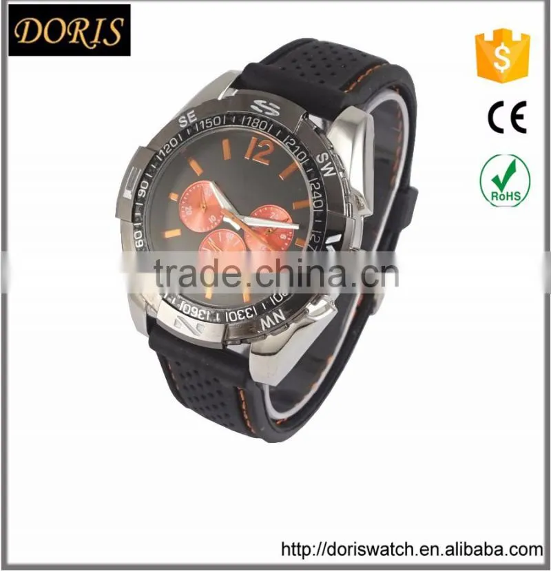 Fashion japan movt quartz silicone wrist watch