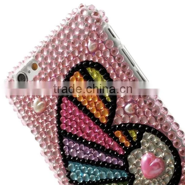 Fashionable Girl's favorite design Rhinestones back cover case for Apple iPhone 6