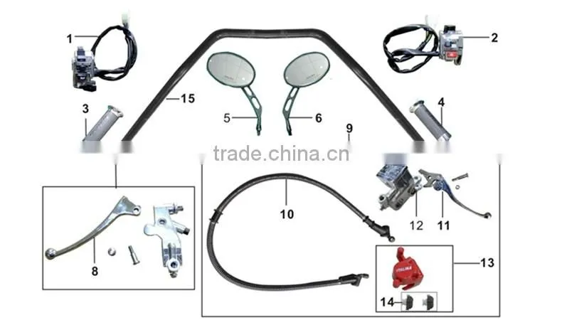 Motorcycle handle switches handle pipe handlebar grips