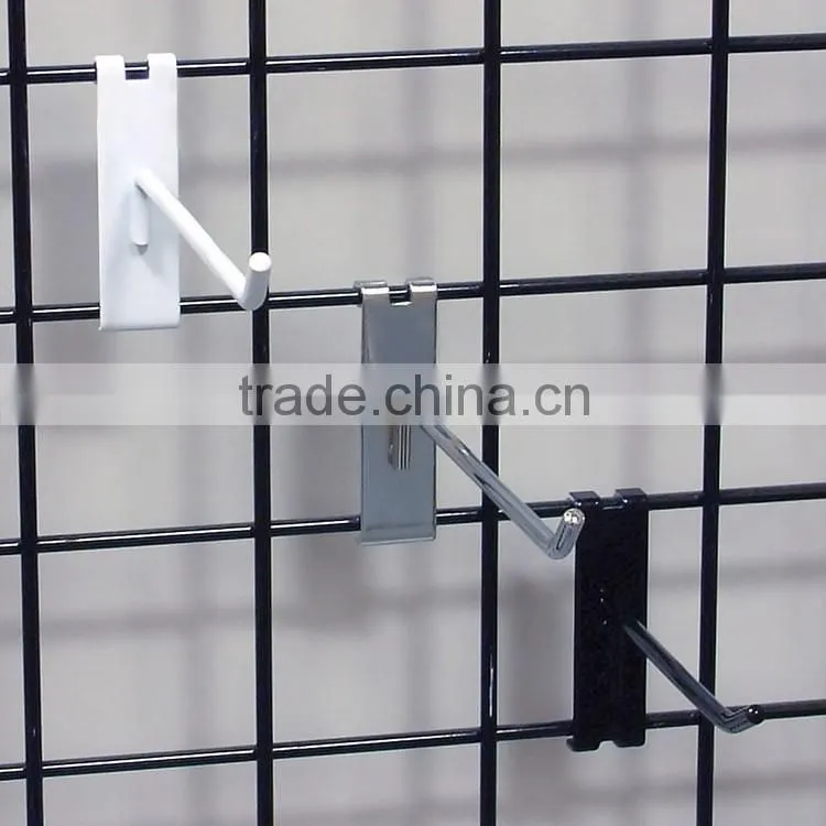 Black gridwall garment hook , single gridwall hook