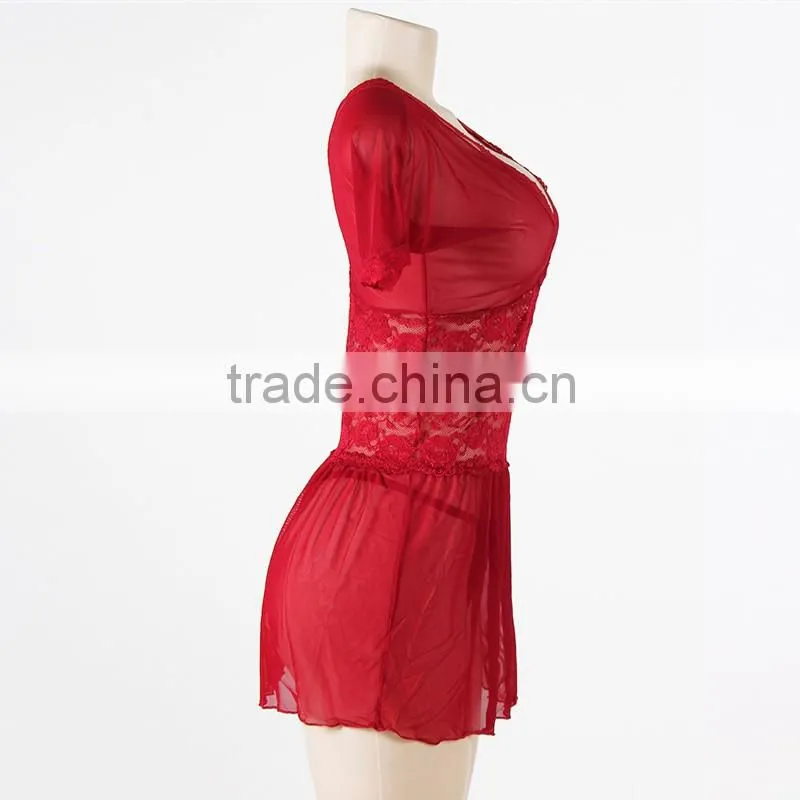 Fashion mini nightwear new hot sexy lingerie mature plus size lingerie