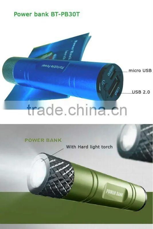 High quality solar portable power bank with LED torch