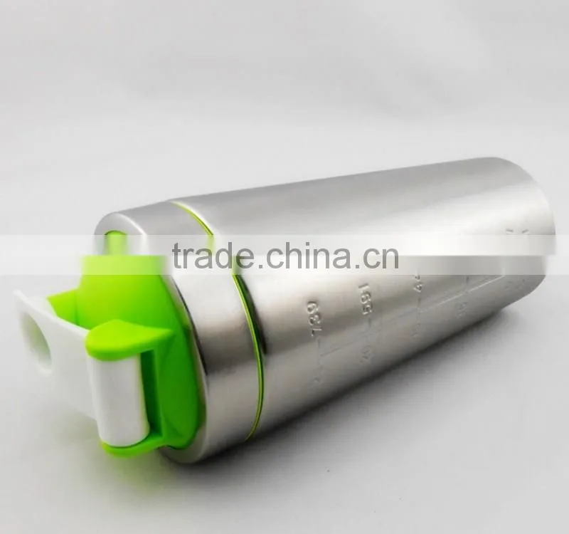 custom logo stainless steel protein shaker water bottles