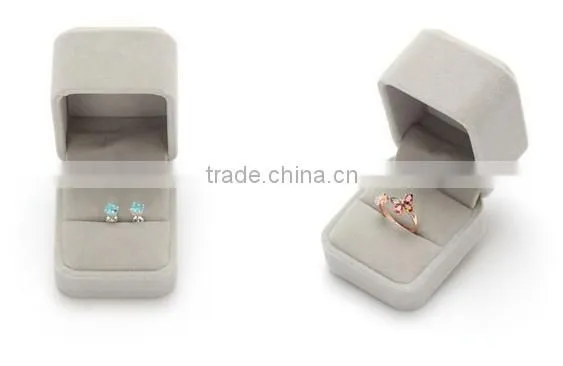 Top grade ring box velvet ring box jewelry packaging box ring box black