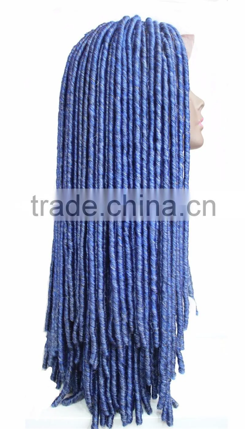 perruque tresse africaine, cheap micro braided synthetic lace front dread lock african american braided wig for balck women