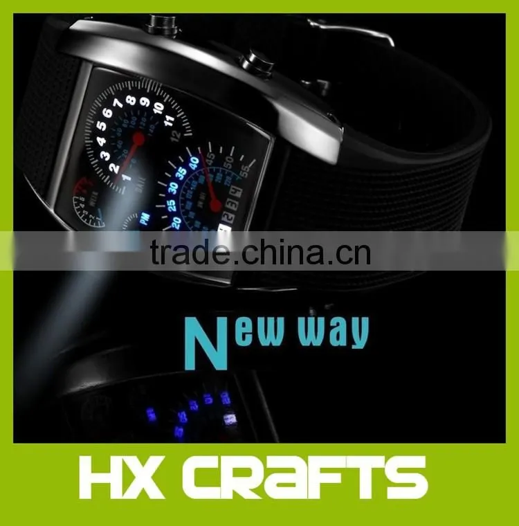 Luxury Brand Sports Quartz Watches LED Digital Silicone Watch Men's Race Speed Car Meter Dial Military watch