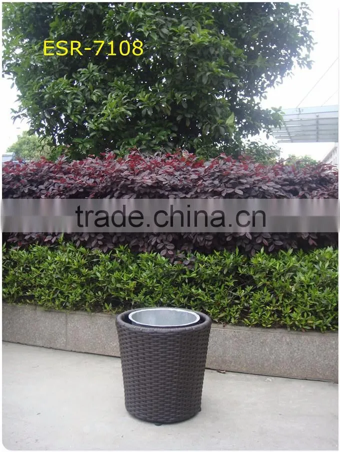 Handmade rattan garden flower pot