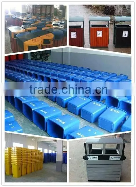Outdoor metal garbage container