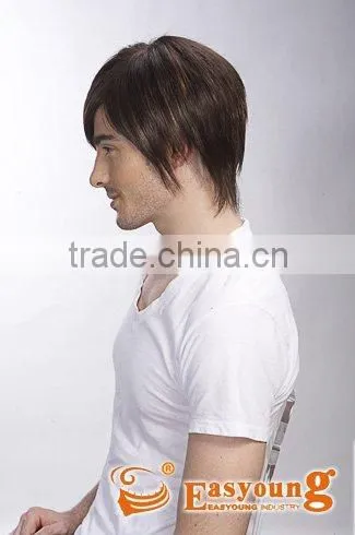 Toupee, synthetic hair lace wigs for men