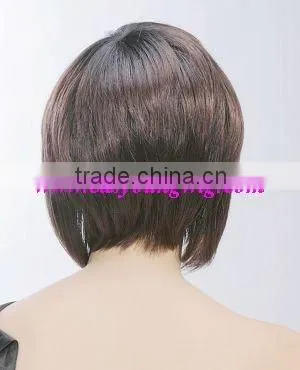 Fashion long bang synthetic short hair style wig, pull through wigs