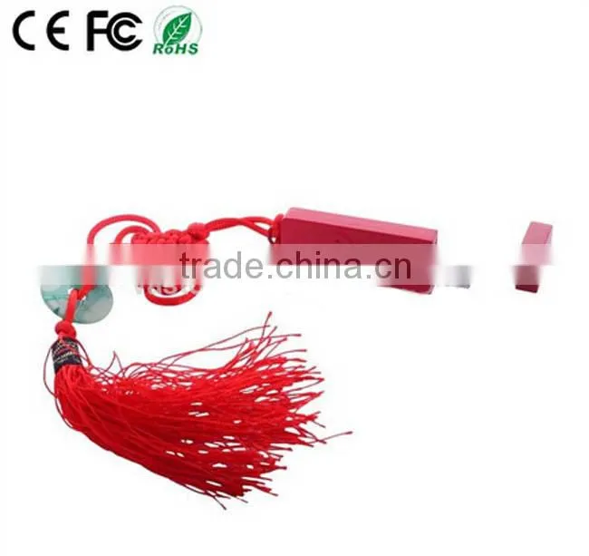 Promotional chinese red usb flash disk with Chinese knot