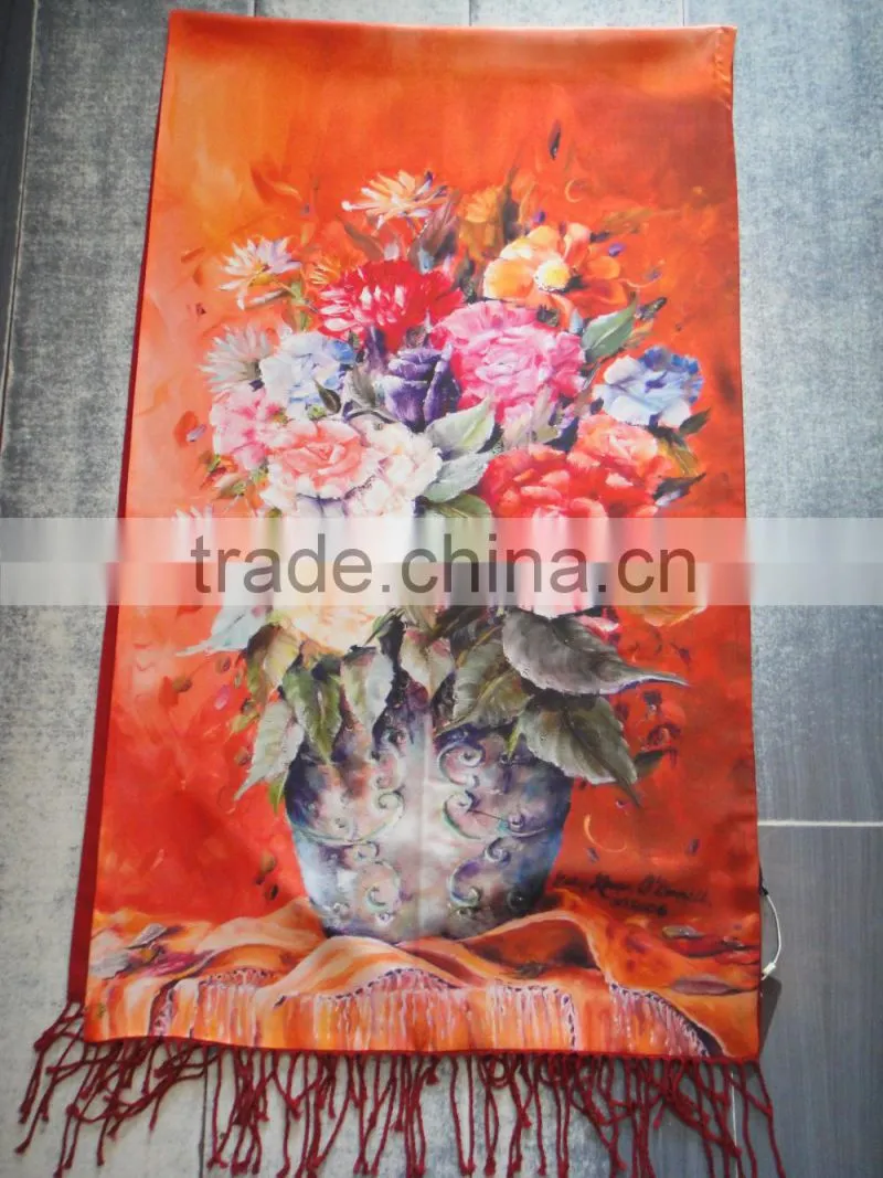 No MOQ Factory Direct Free Sample Custom Design Silk Raised Scarves Manufacturer in China