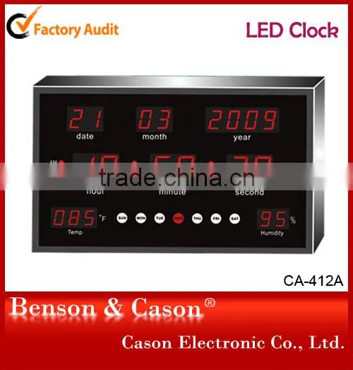 2015 Aluminium Muslim Azan LED Wall Clock