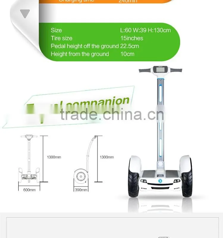 2016 new handling 15 inch wheel electric handicaped scooter
