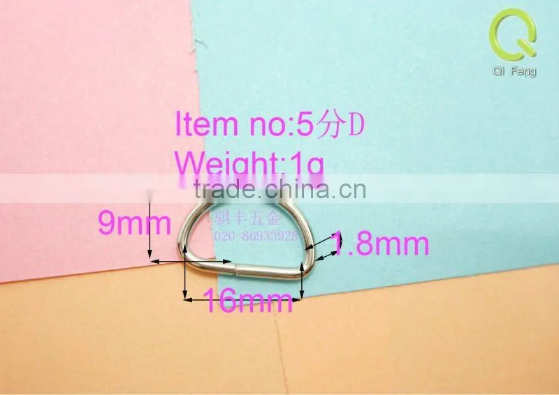 iron d-ring for bag-3/4"