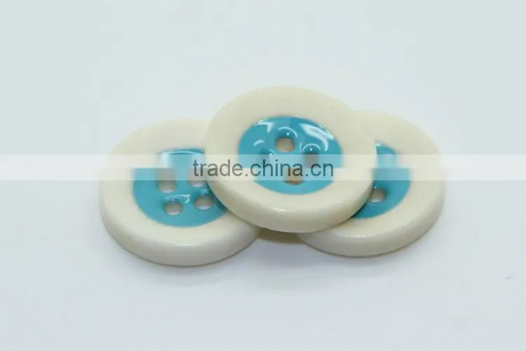 Fancy High Quality Blue Oil Enameled on Bone Buttons