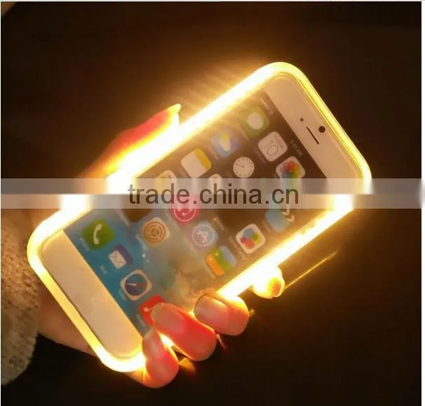Newest Camera Selfie function Light Up Mobile Phone Case For iPhone 6/6s Plus, Nightclub LED light up phone case