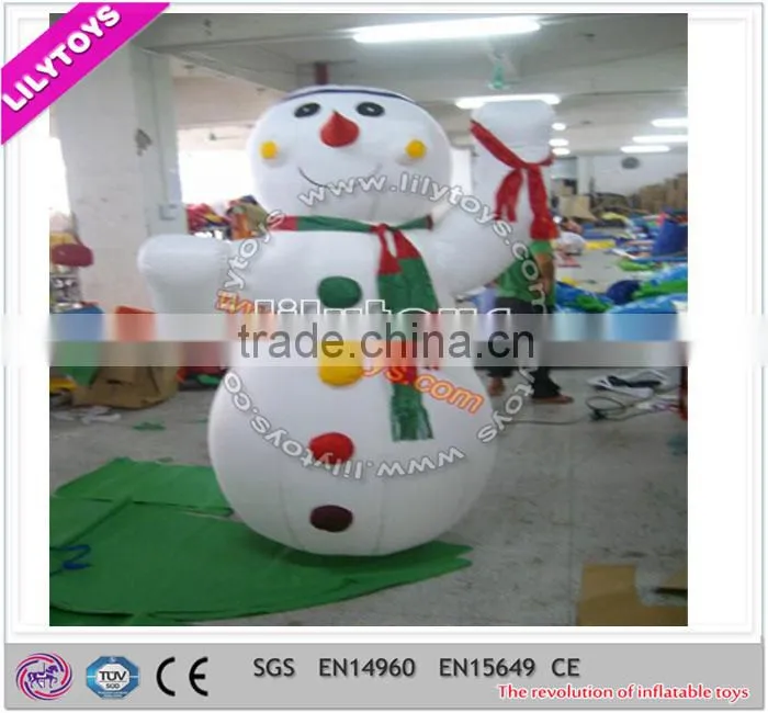 SGS attractive promotional inflatable happy christmas costumes for decoration