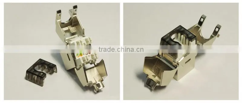 RJ45 STP 8P8C Connector Slim Version Cat6A Keystone Jack