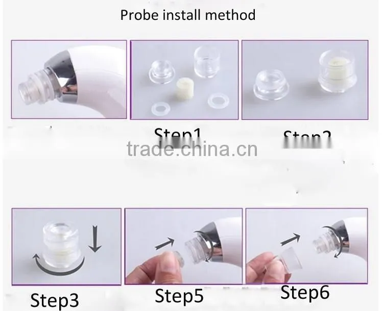Rechargeable Diamond Microdermabrasion Machine Vacuum Blackhead Suction Pores Cleaning Machine for Skin Cleaning