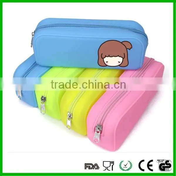 Square silicone pencil bag pencil case pencil box