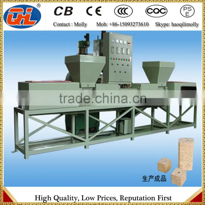 automatic one head double head type wood sawdust block press machine