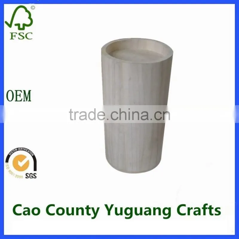 unfinished wooden candle holder base round wood base