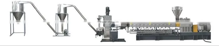 Double stage PP PE waste plastic pelletizing line/granulating machine