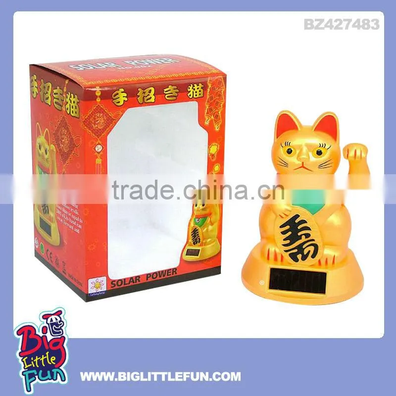 Wholesale lucky cat solar toy coin box