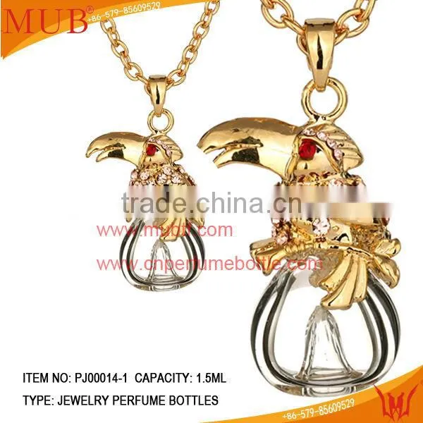 Woodpecker shape Jewelry Pendant Glass Perfume bottle jewelry