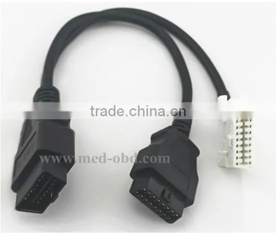 OBDII Splitter Y Cable,J1962 Male Connector to 2pcs J1962 Female Connector,1ft