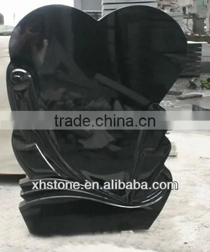 Russian Black Polished Memorial Tombstone