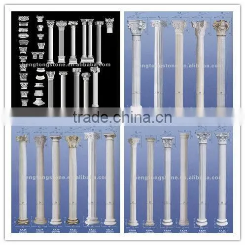 Decorative Natural Marble Roman Round Pillars