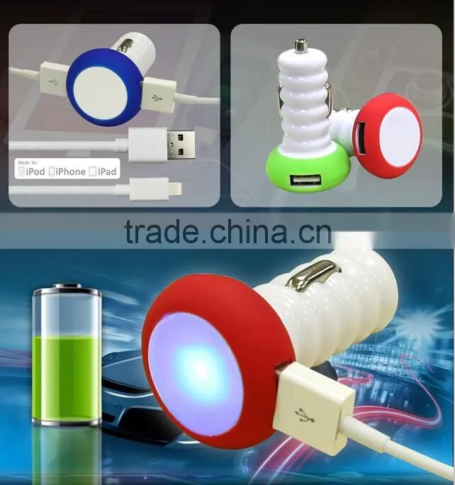 Portable 12V dual usb battery car charger