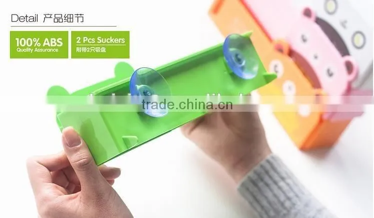 CY060 Lovely Animal Toothbrush Holder Family Use Suction Cup Toothbrush Box