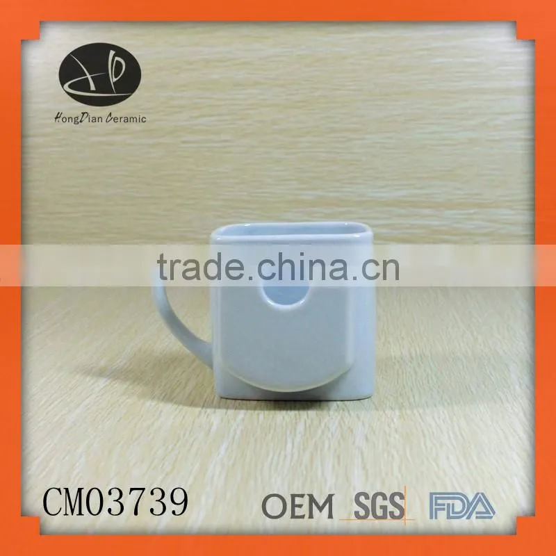xmas cookie mug ,Decorated ceramic christmas cookie mug for gift,mug with cookie holder
