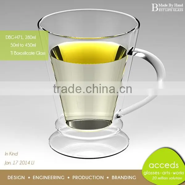Unique Borosilicate Glass Double Wall Thermos Cup
