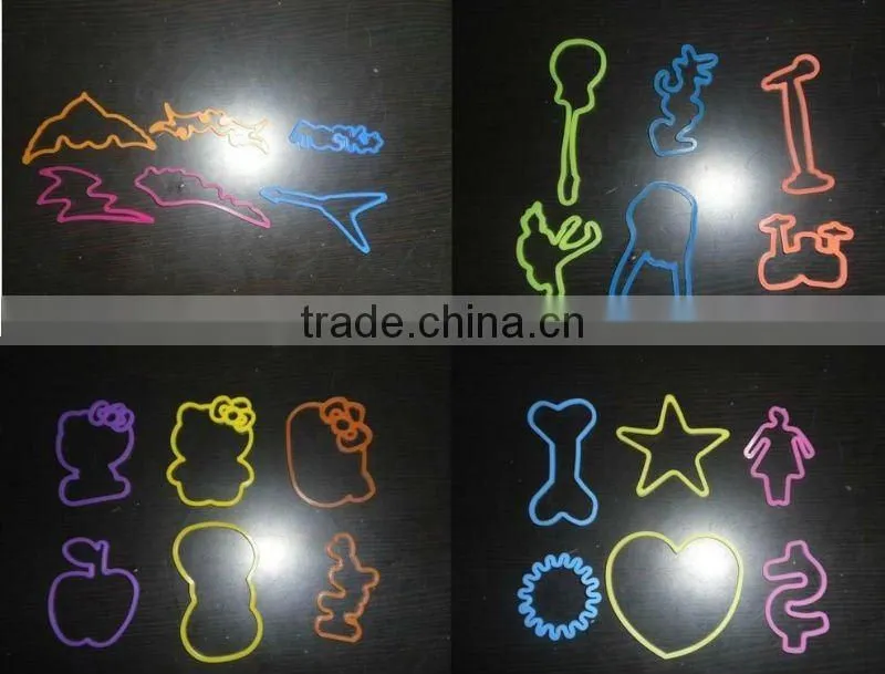 stock rubber band with many designs