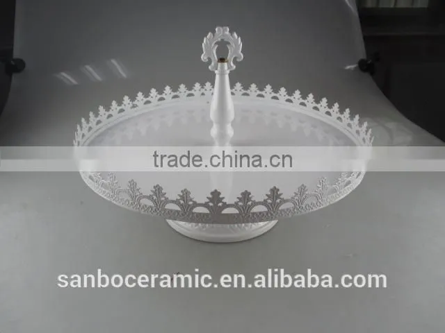 Acrylic Cake Stand in Metal Iron Cake Stand, Antique White Wedding Cake stand