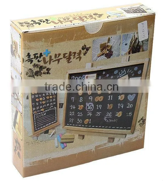 Supply Calendar wood frame type magnetic blackboard & message board