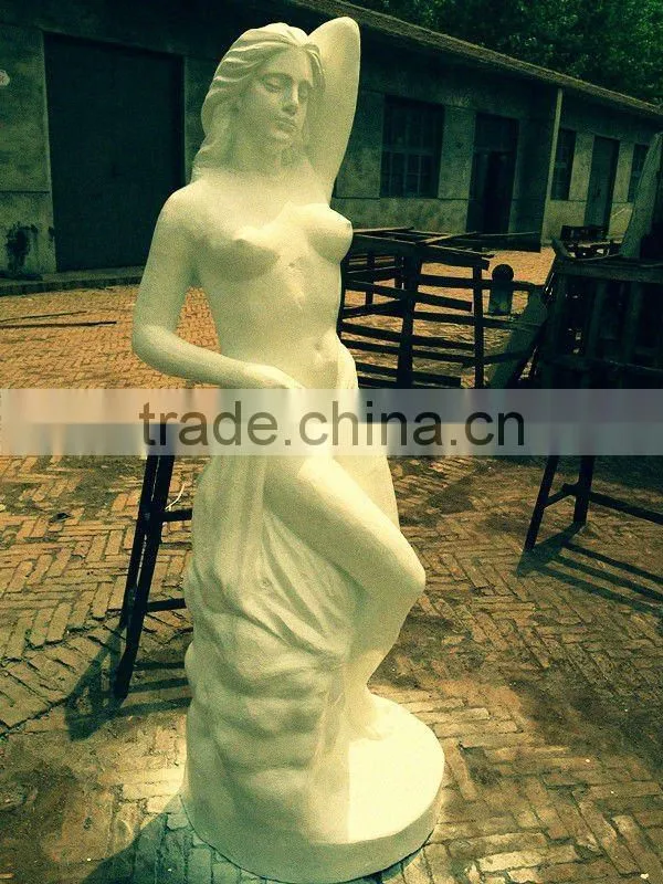 Cast iron nude woman statue