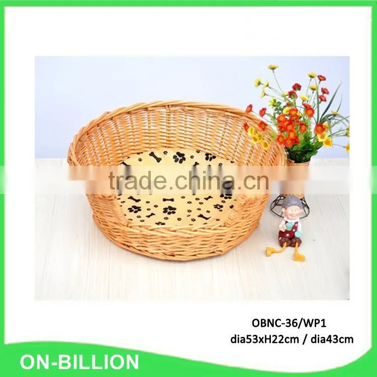 Natural wicker/willow material rattan dog bed